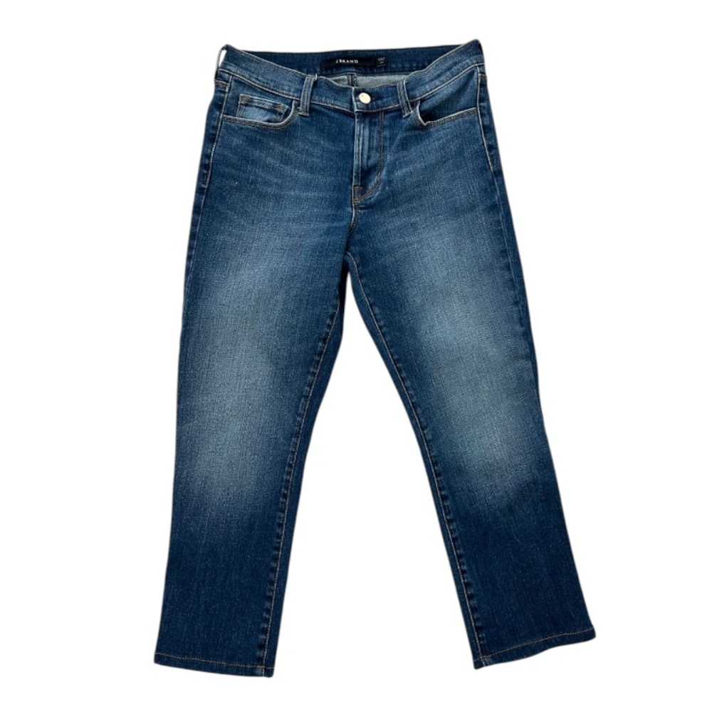 Anthropologie J Brand Indigo Blue Denim Cropped Jeans